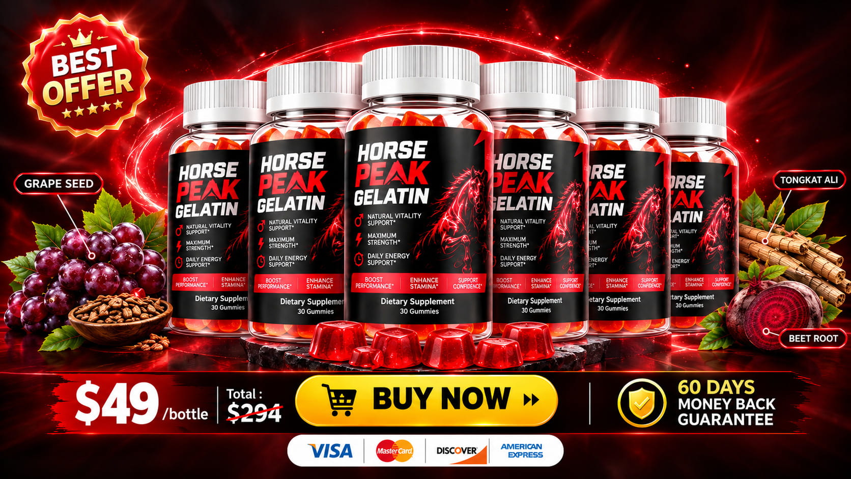 Horse Peak Gelatin 6 bottles buy